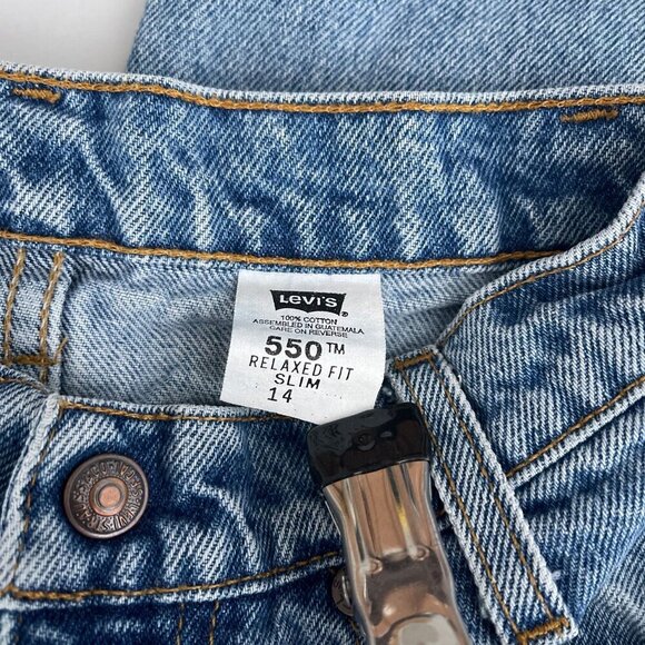 Levis 550 Relaxed Fit Slim Vintage Mom‎ Jeans 1996 Light Wash Denim Womens 14 - Picture 6 of 14